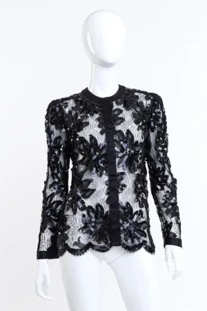 Floral Sequin Lace Top