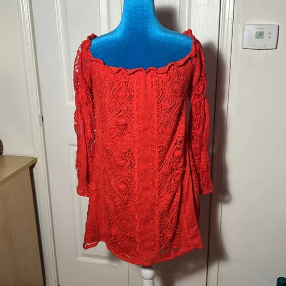 For Love &amp; Lemons Garden Lace Off The Shoulder Mini Dress Res Women’s  Small