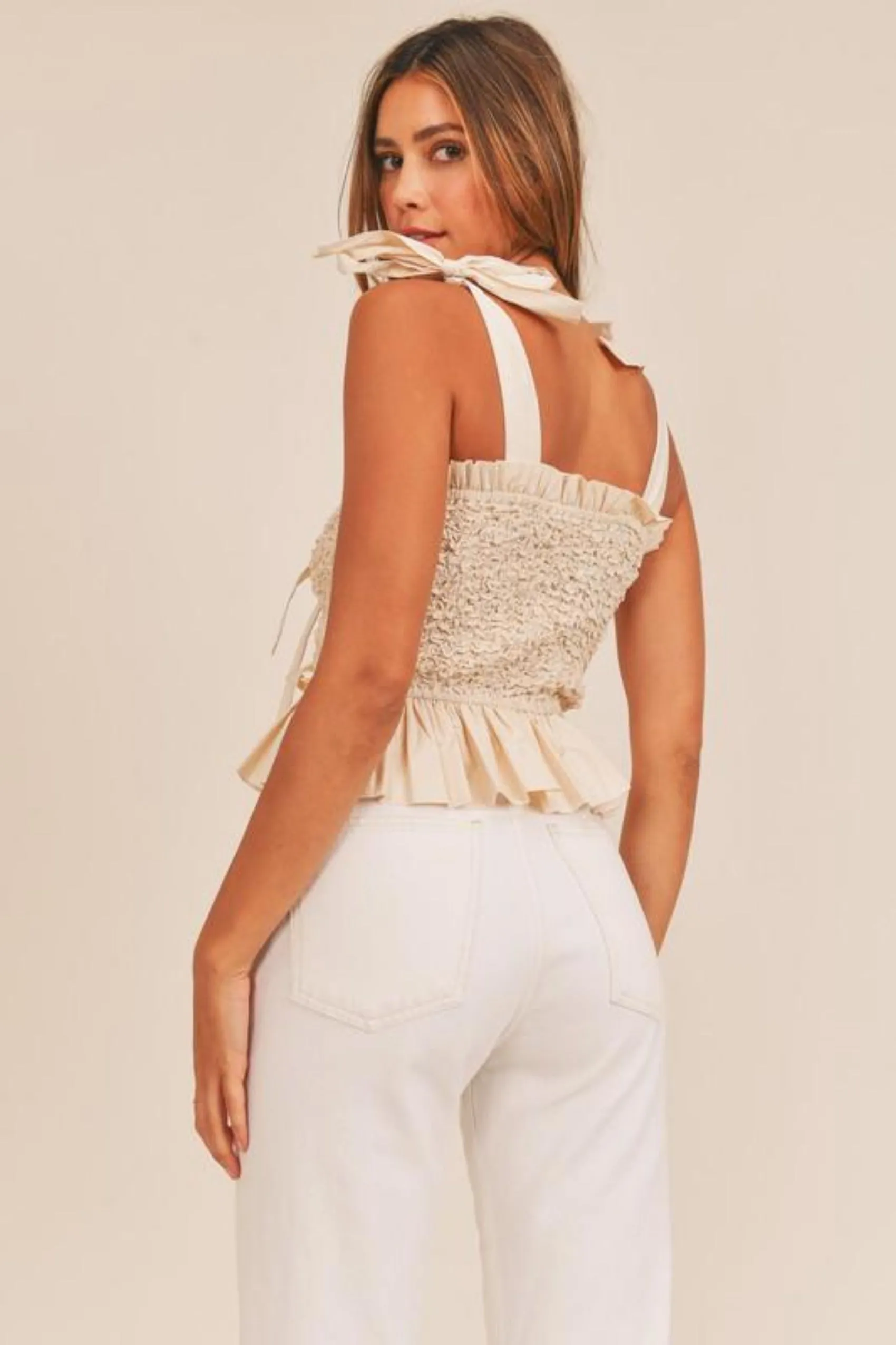For The Girls Cream Top - FINAL SALE