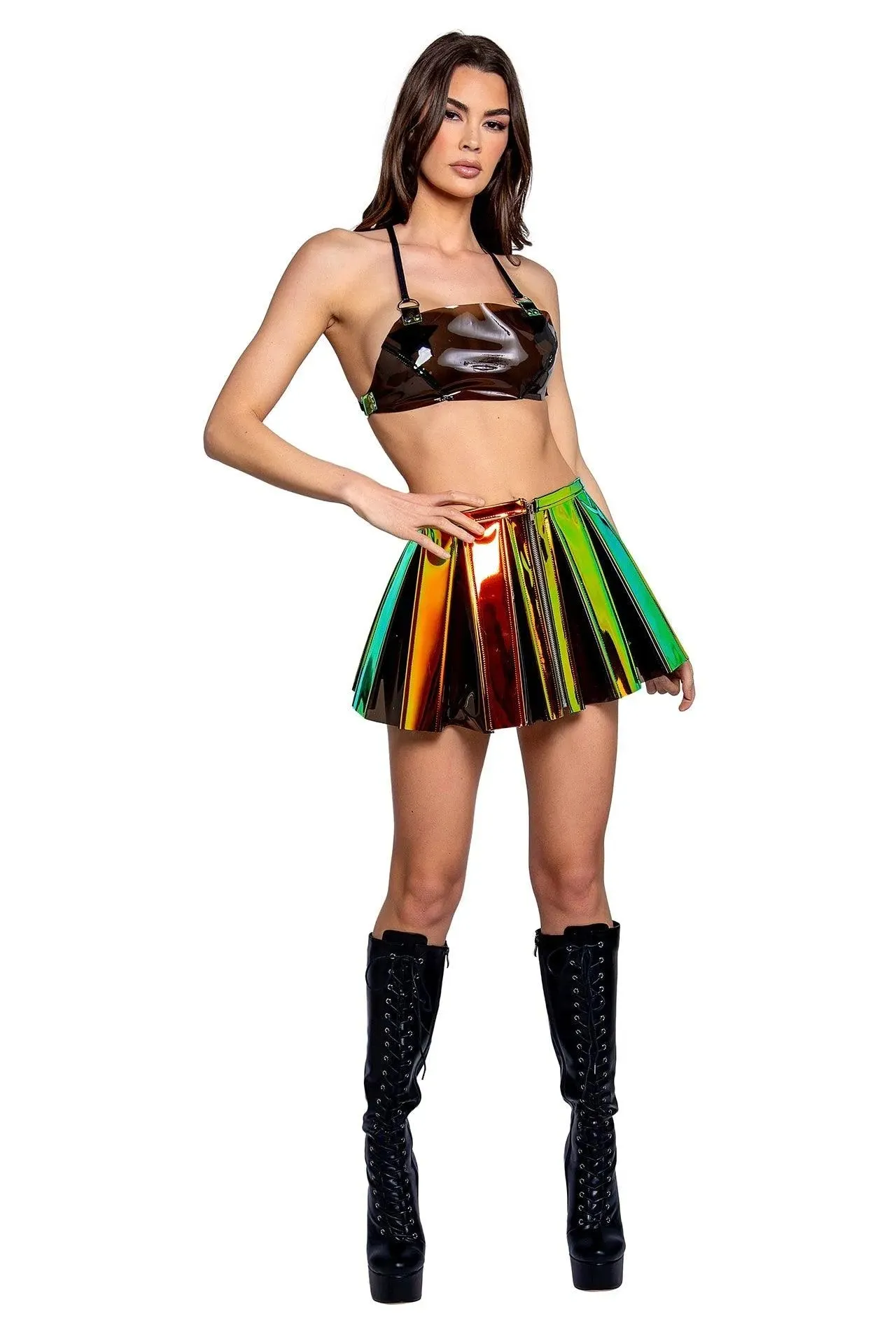 FR120 - Vinyl Pleated Skirt