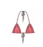FRANKIES- NICK RUFFLE TOP- LADYBUG GINGHAM
