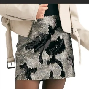 Free People Mini Sequin Camo Skirt NWT