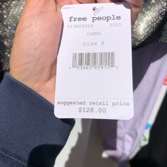 Free People Mini Sequin Camo Skirt NWT