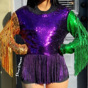 FRINGE SEQUIN TOP