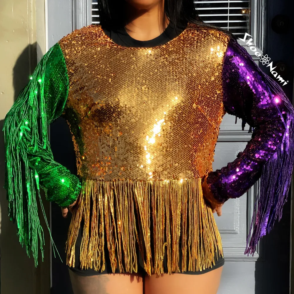 FRINGE SEQUIN TOP