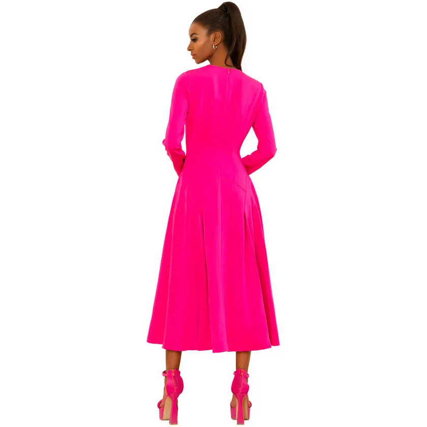 Fuschia Midi Dress