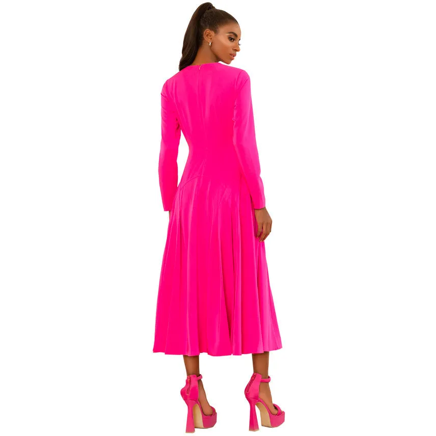Fuschia Midi Dress