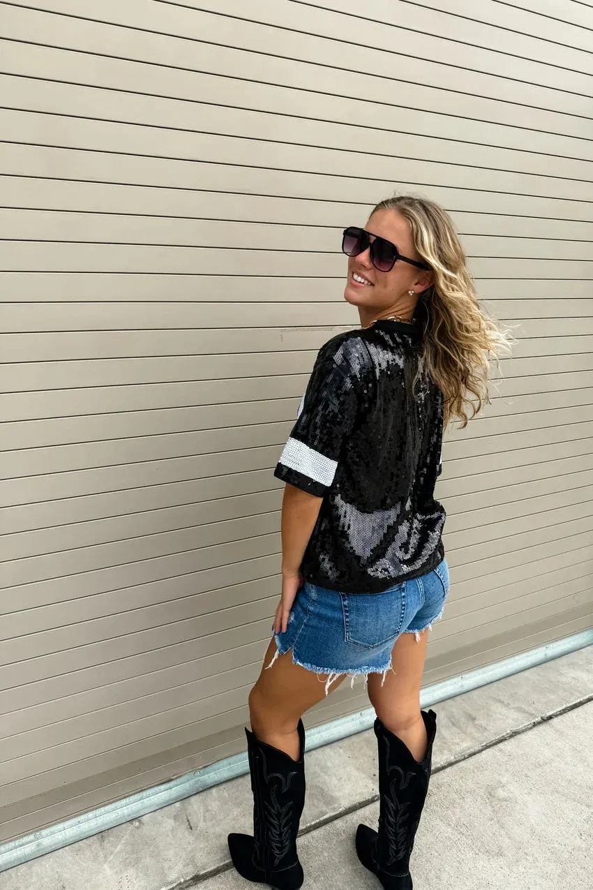 GAME DAY SEQUIN TOP