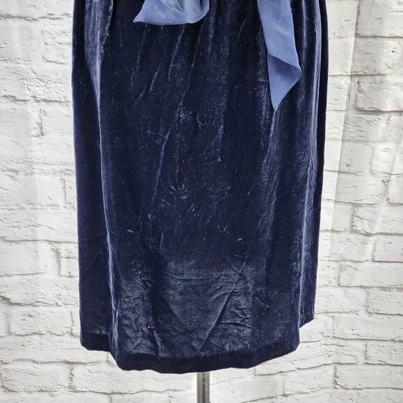 Gap‎ Velvet Babydoll Dress 6 Whimsigoth Silk Fairy Y2K Empire Waist Goth Grunge