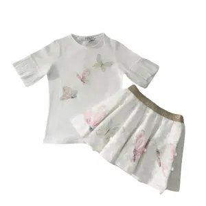 Girls Ivory Skirt Set