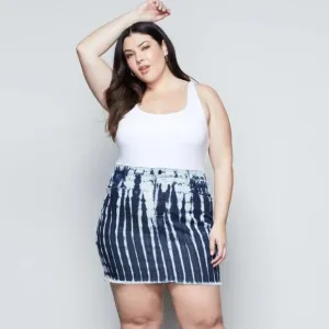 Good American Tie Dye Mini Skirt