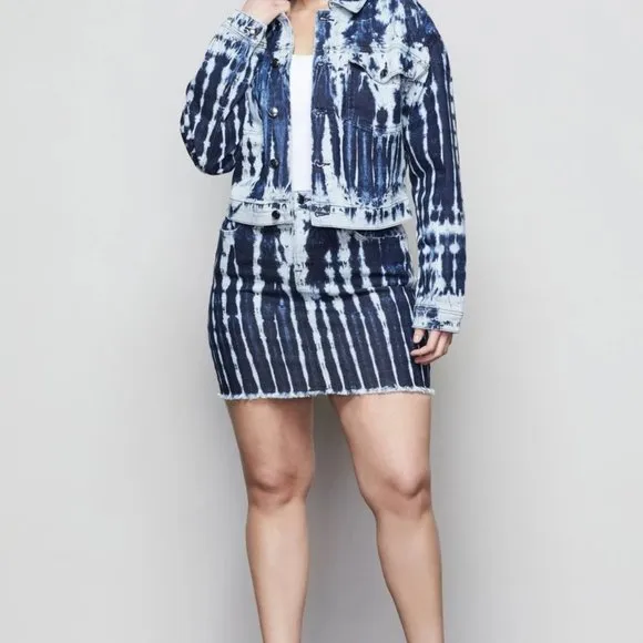 Good American Tie Dye Mini Skirt