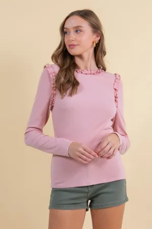 Goodie Pink Ruffle Top