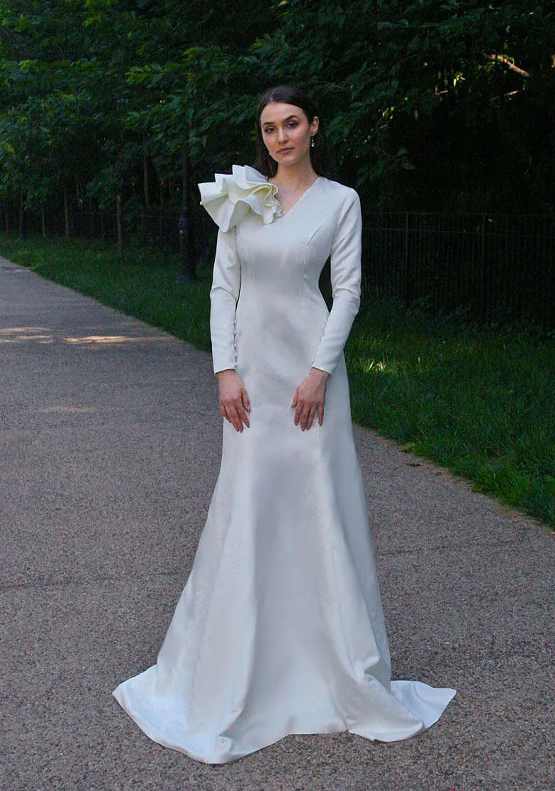 Honour Evening Gown with Sleeves