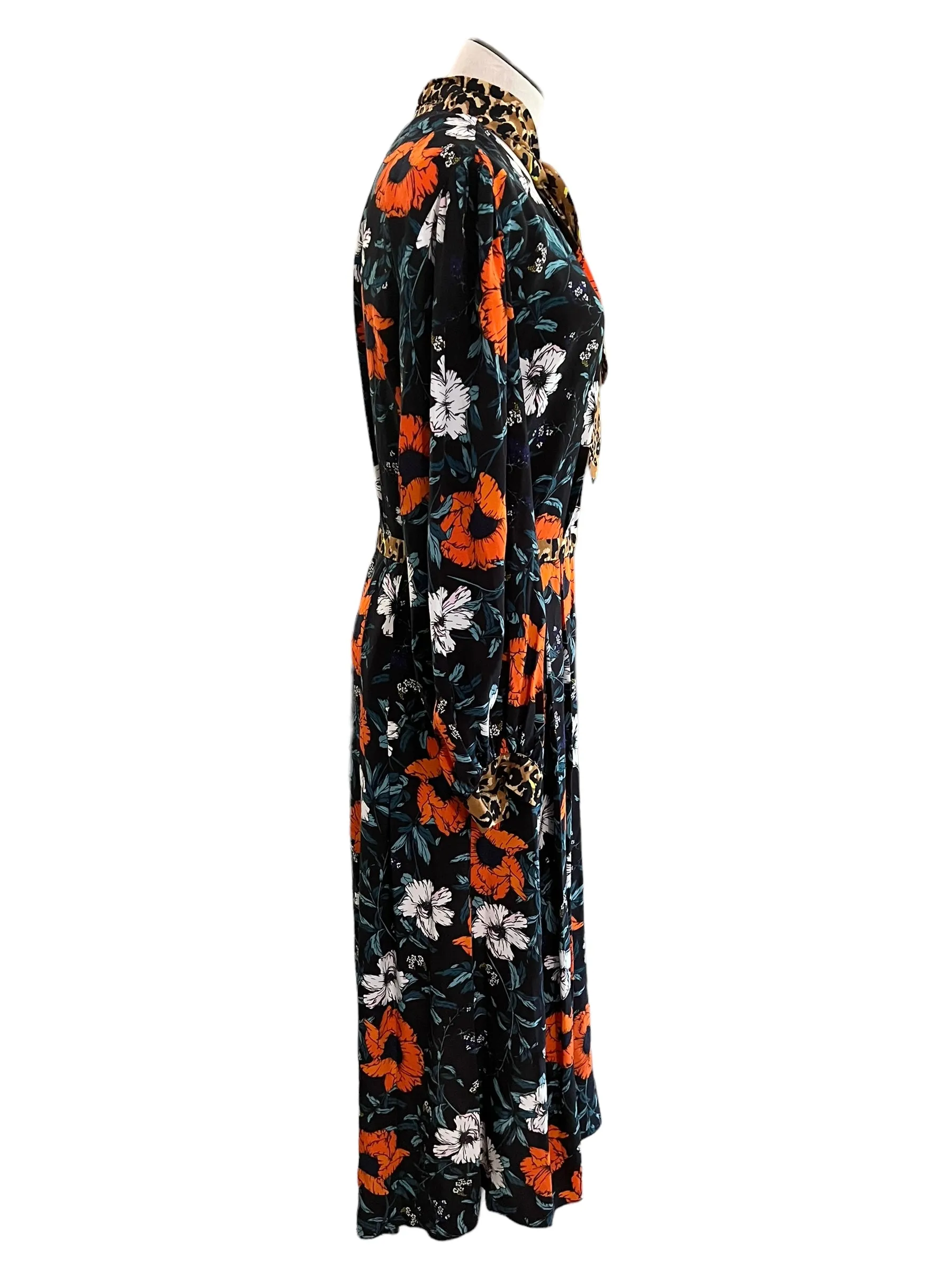 Hunter Bell Size 6 Silk Mixed Print Dress