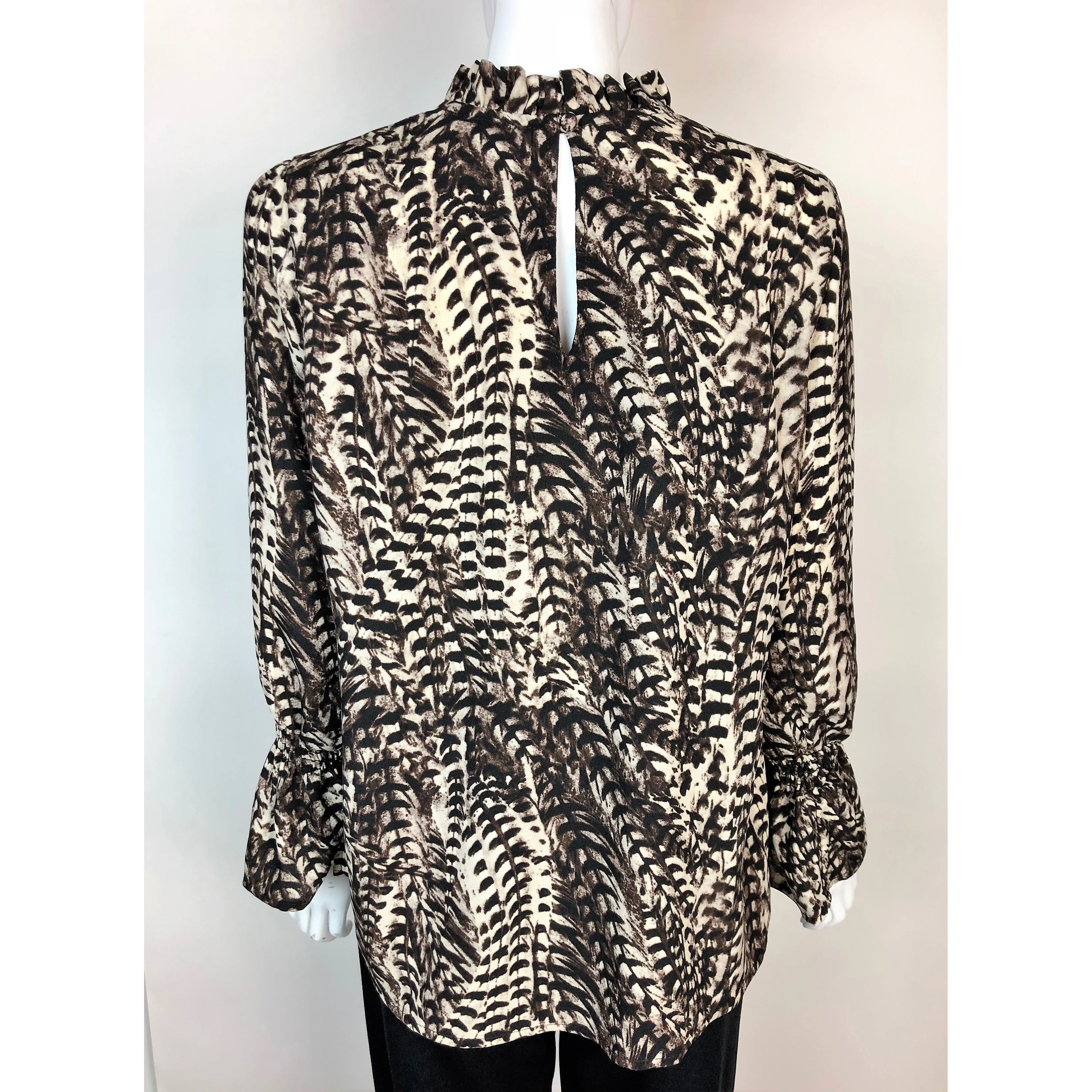 Into the Wild Ruffle Neck Top