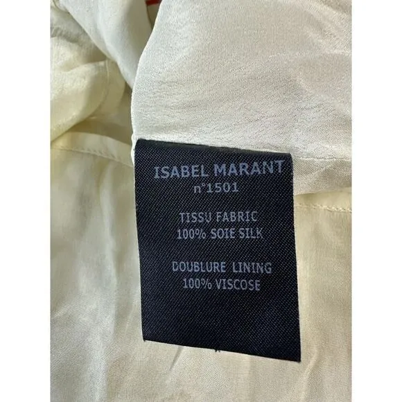 ISABEL MARANT Etoile &quot;Madjo&quot; Silk Drawstring Patriotic Skirt sz 36 FR. 4 US