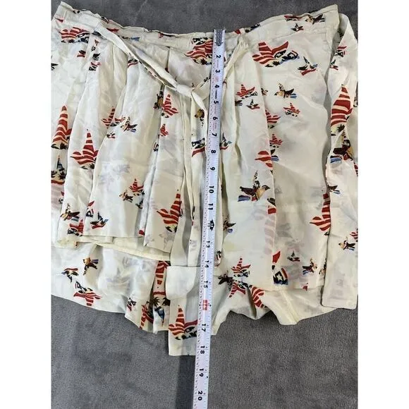 ISABEL MARANT Etoile &quot;Madjo&quot; Silk Drawstring Patriotic Skirt sz 36 FR. 4 US