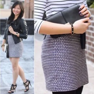 💜J. CREW💜MINI TWEED METALLIC SKIRT 💜