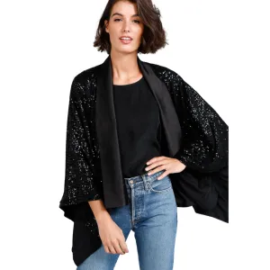 Jagger Kimono - Black Sequin Sparkles