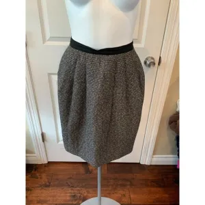 Jason Wu Black &amp; White Tweed Pleated Skirt, Size 2