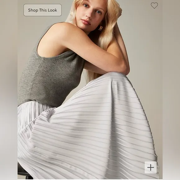 J.Crew NWT Gwyneth pleated slip skirt in black