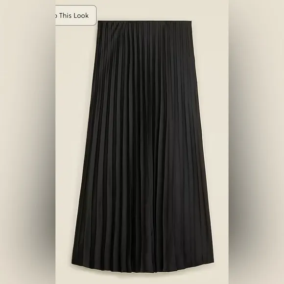 J.Crew NWT Gwyneth pleated slip skirt in black