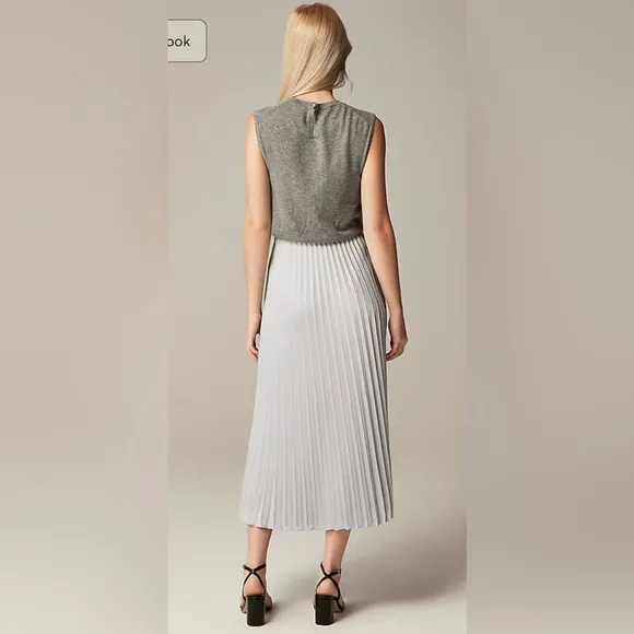 J.Crew NWT Gwyneth pleated slip skirt in black
