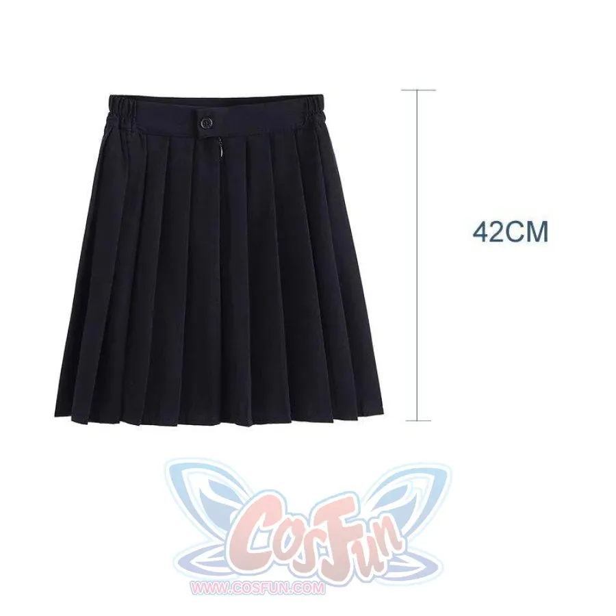 JK School Pleated Solid Bottom Skirt J40350
