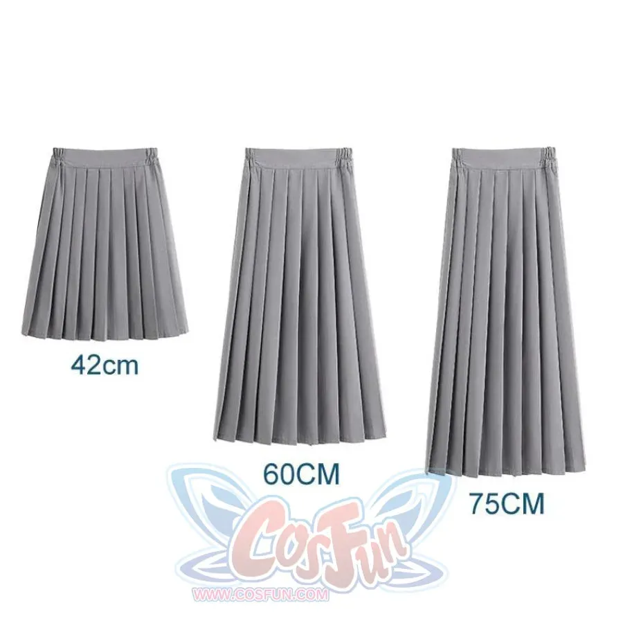 JK School Pleated Solid Bottom Skirt J40350