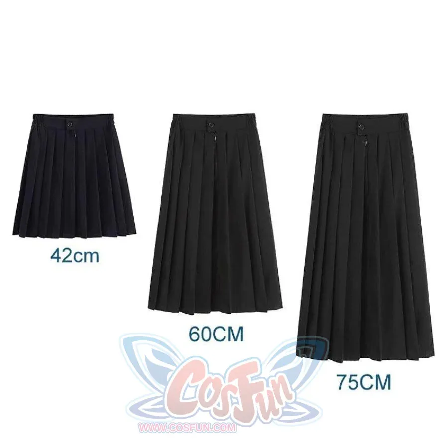 JK School Pleated Solid Bottom Skirt J40350