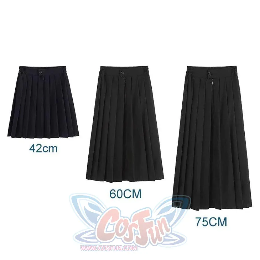 JK School Pleated Solid Bottom Skirt J40350