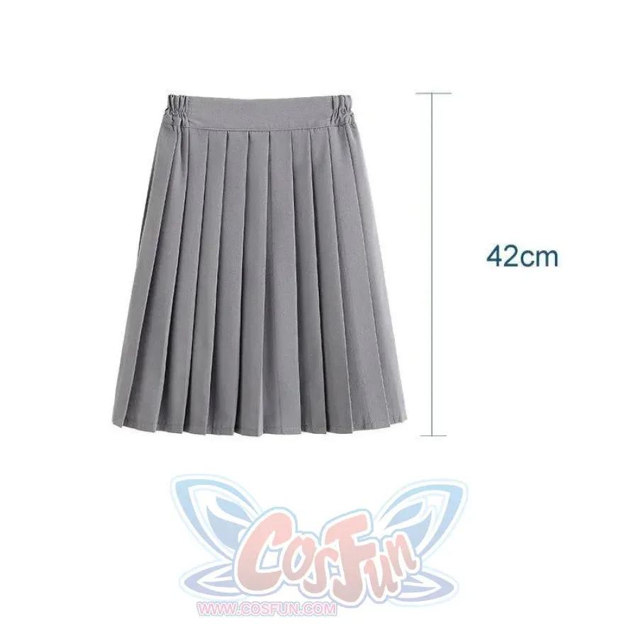 JK School Pleated Solid Bottom Skirt J40350