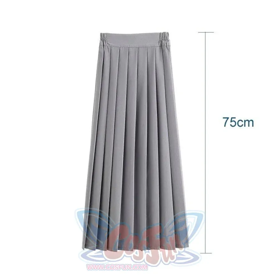 JK School Pleated Solid Bottom Skirt J40350