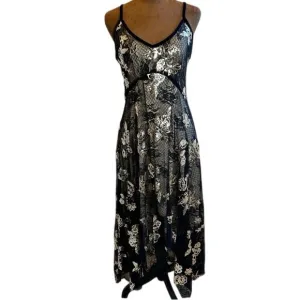 JOYFOLIE NWT S  Mia Joy Melinda Slip Dress Black w/gold sequins