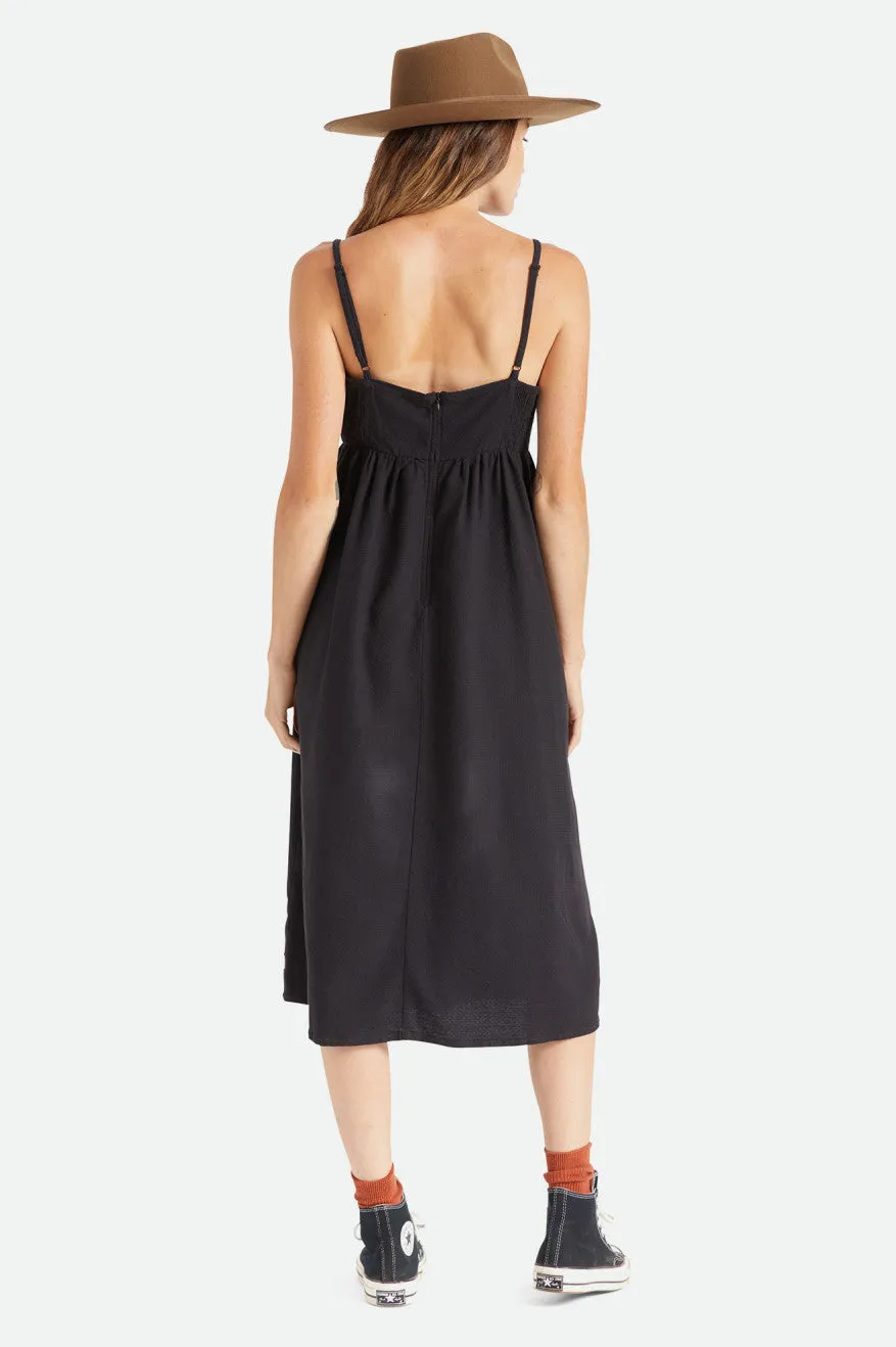 Kane Midi Dress - Beige Gingham