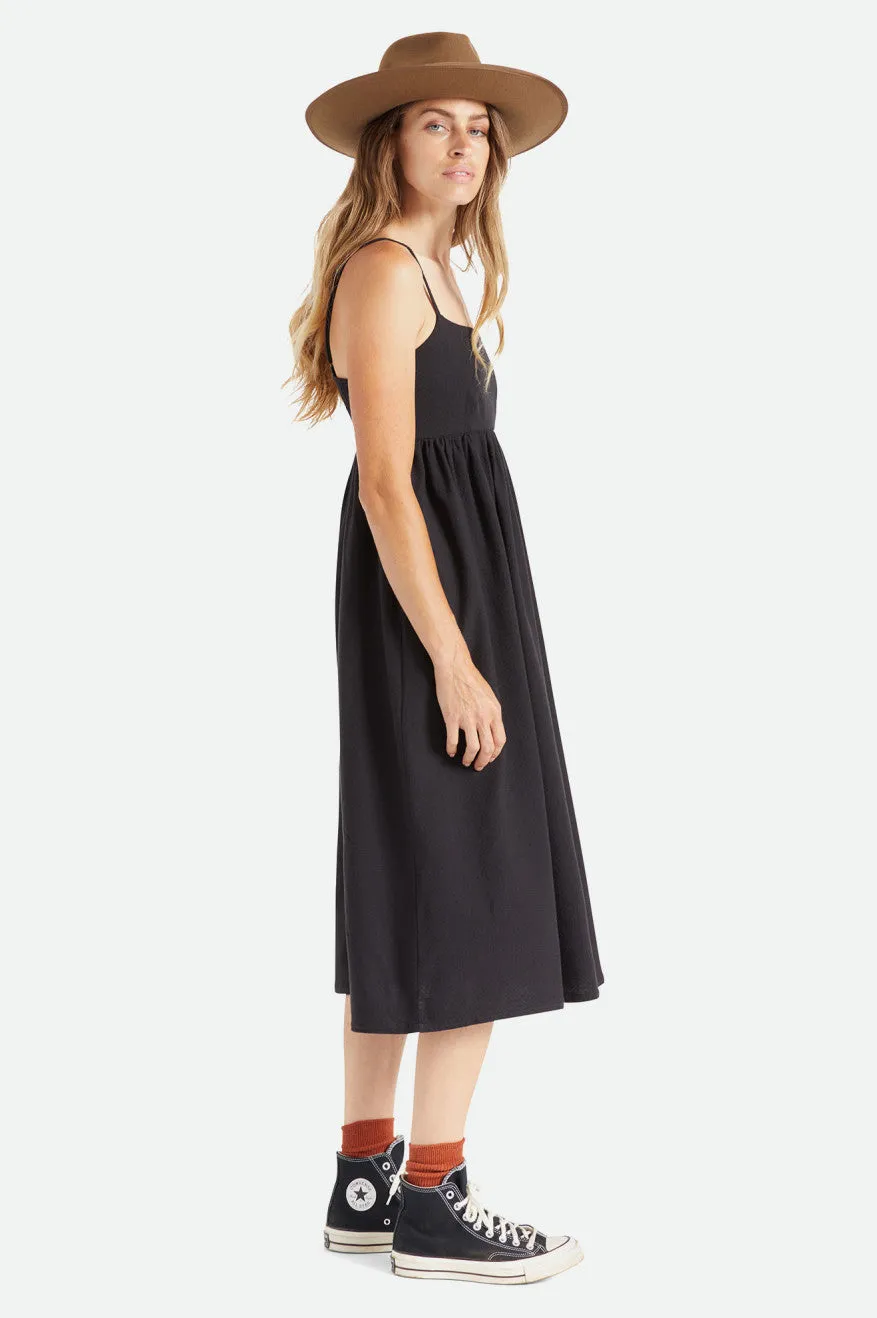 Kane Midi Dress - Beige Gingham