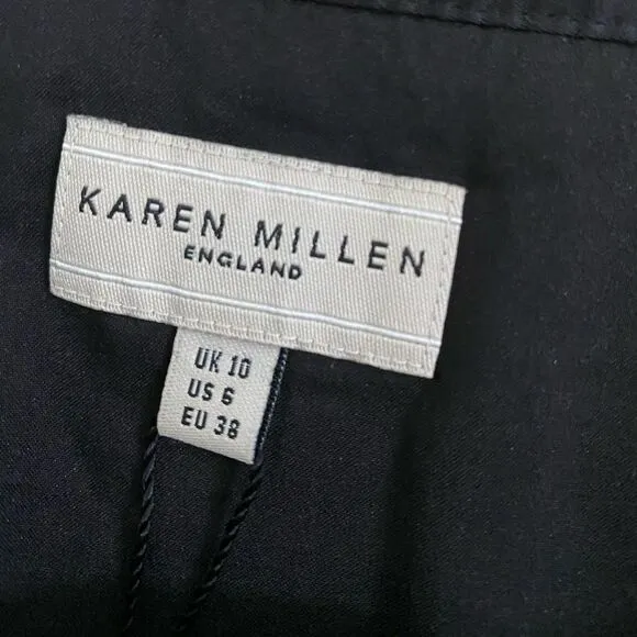 Karen Millen Blue Sequin Drape Mini Skirt, Size 6