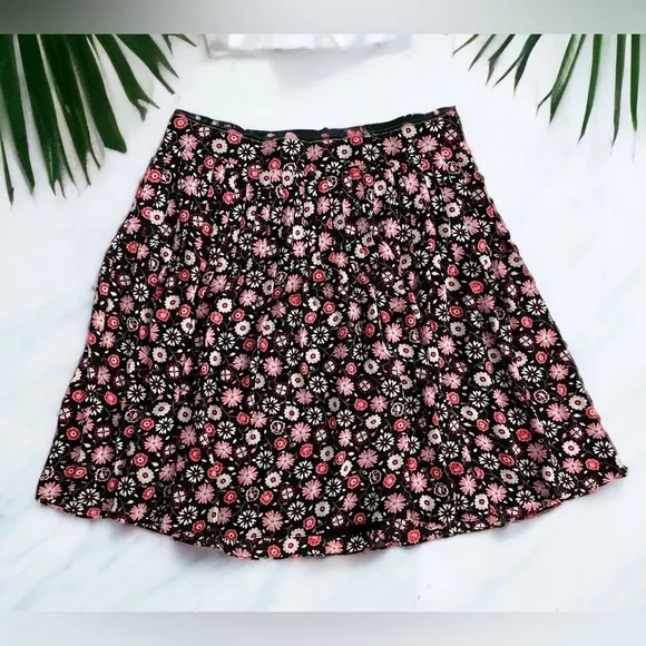Kate Spade mini casa floral pleated skirt SZ 10