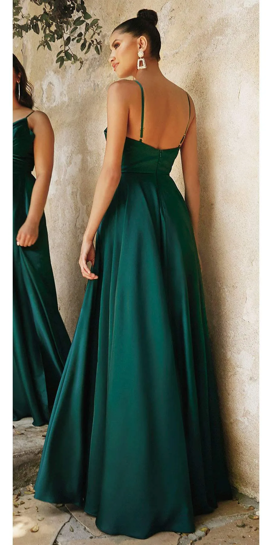 Ladivine 7485 Long Sweetheart Soft Satin A-Line Formal Dress