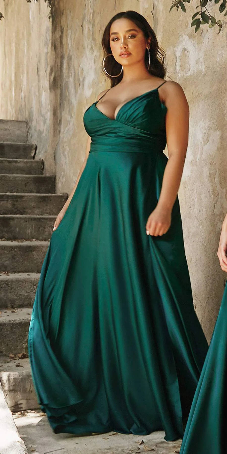 Ladivine 7485 Long Sweetheart Soft Satin A-Line Formal Dress
