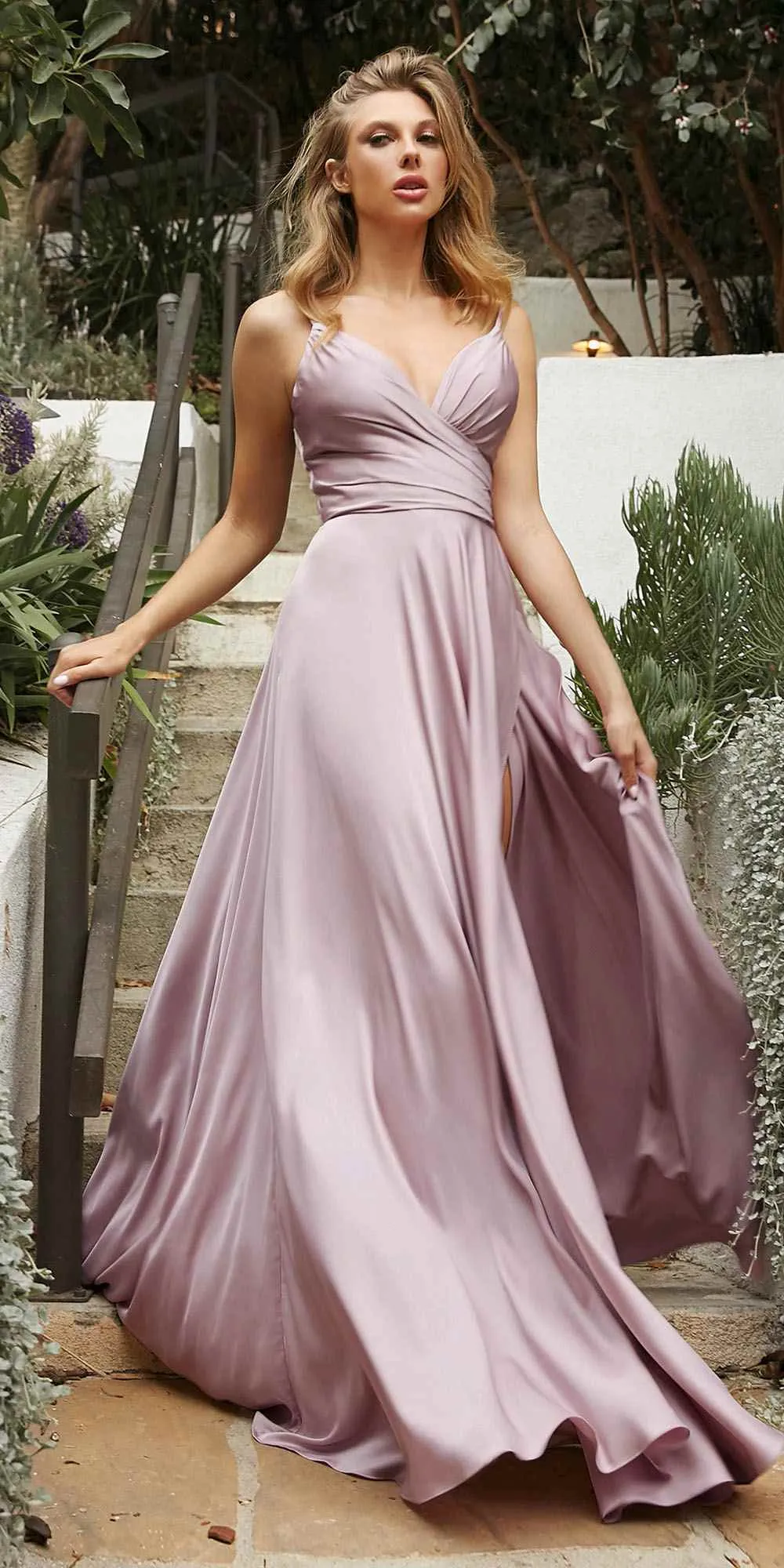 Ladivine 7485 Long Sweetheart Soft Satin A-Line Formal Dress