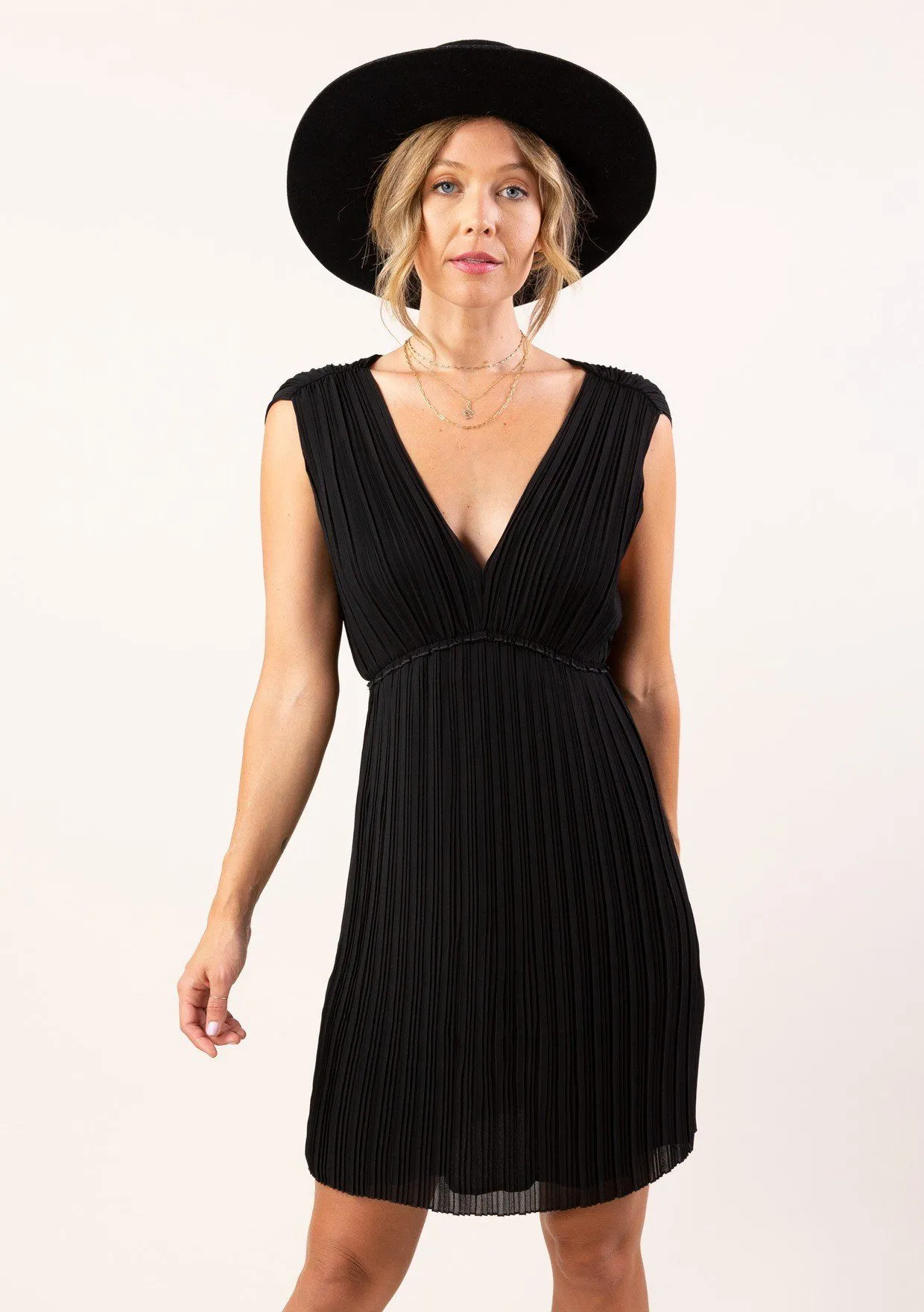 Last Fling Pleated Mini Dress