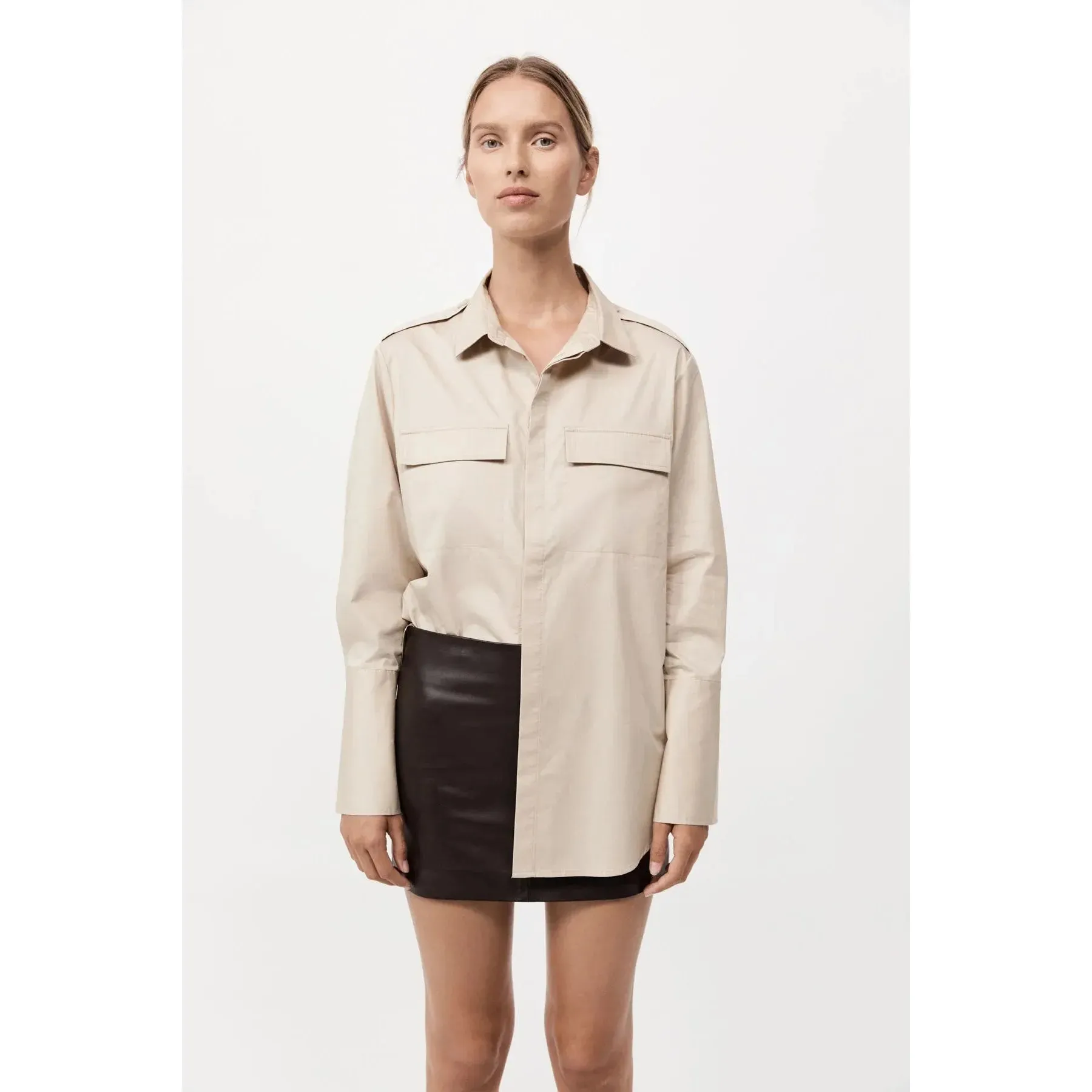 LEATHER MINI SKIRT