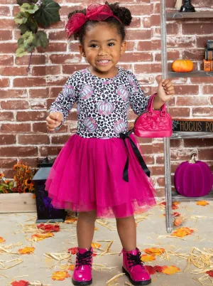 Leopardlicious Pumpkin Tutu Dress