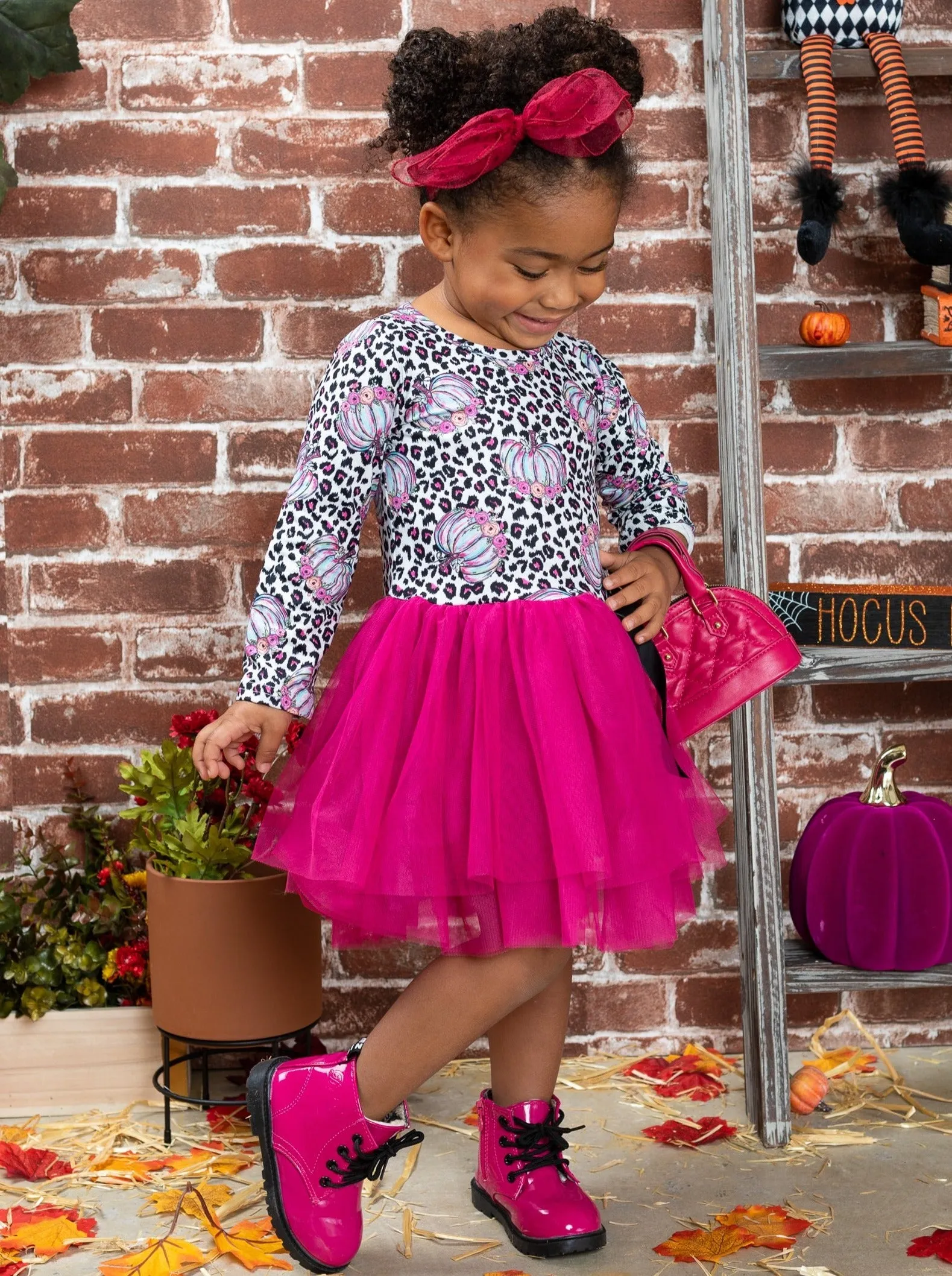 Leopardlicious Pumpkin Tutu Dress