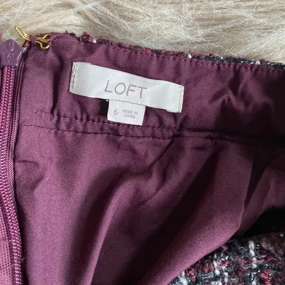 Like new Loft tweed purple mini skirt