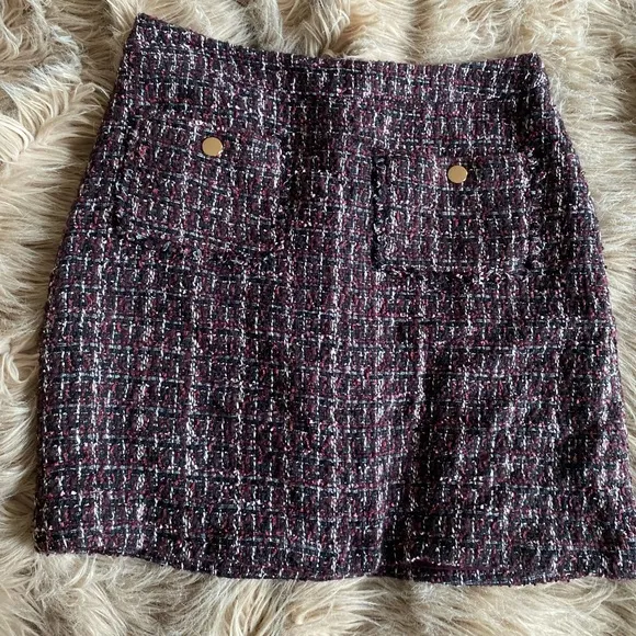 Like new Loft tweed purple mini skirt