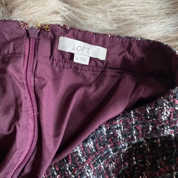 Like new Loft tweed purple mini skirt