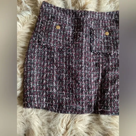 Like new Loft tweed purple mini skirt
